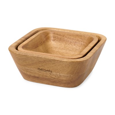 La Cuisine Nesting Snack Bowl Set - Wood