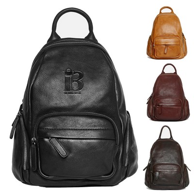 Genuine leather backpack for women