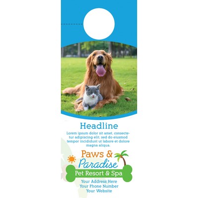 Full Color 2-sided Door Hanger 4.25" x 11"