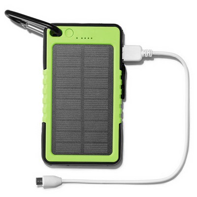 Solar Power Bank 6000mAh W/LED Flashlight