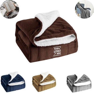 Thick & Luxurious Cozy Sherpa Throw Blanket