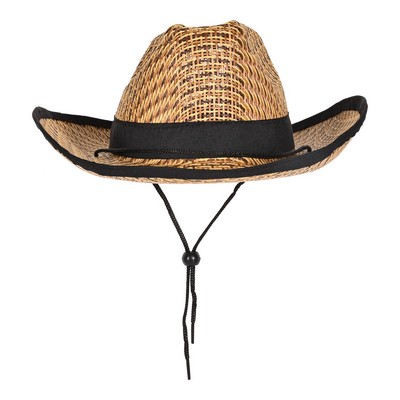 Western Cowboy Hat w/Black Trim & Band