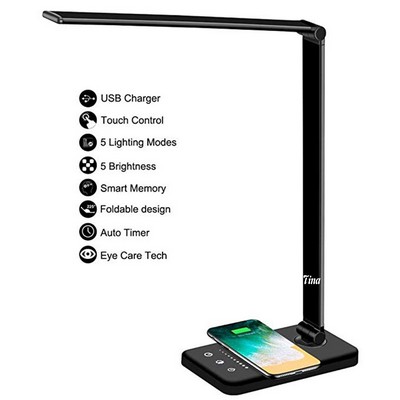 Multi-Functional Foldable Led Desk Lamp W/Wireless Charger