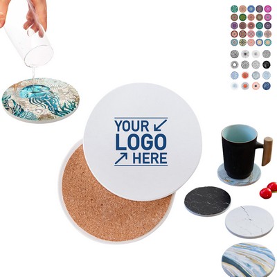 Custom Full Color Logo Absorbent Ceramic Coasters