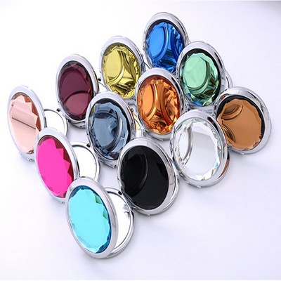 Round Cosmetic Folding Travel Comparison Mirror