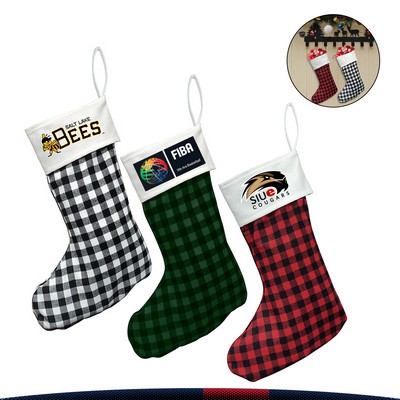 Checkered Christmas Stocking