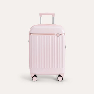 BagsMart Roamer Expandable 20" Carry On Luggage - Pink