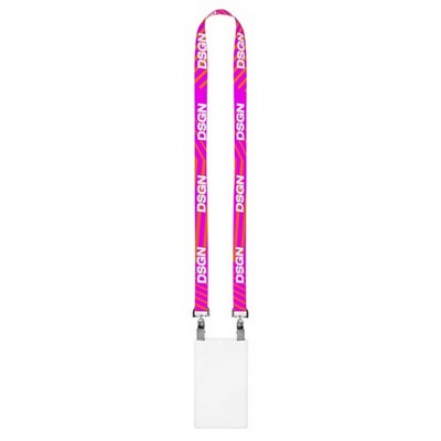 3/4" Full Color Satin Finish Lanyard w/Open 2-End Attachments (Import Air Rush)