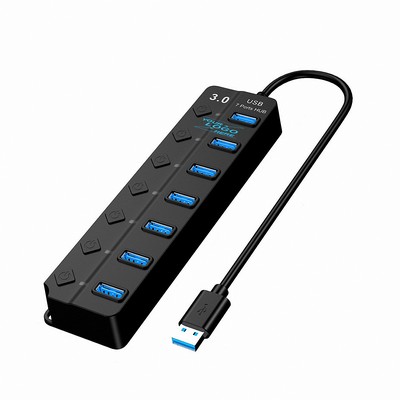 7-Port USB Hub with Independent Power Switches