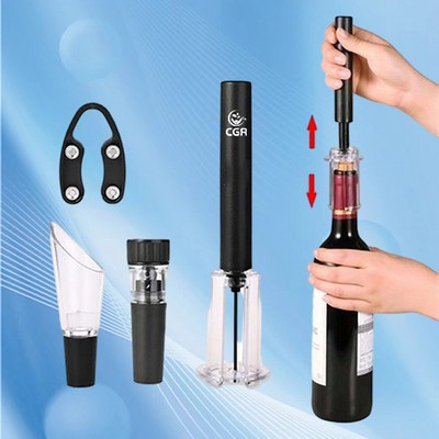 Air Pump Corkscrew Set with 4 Functions