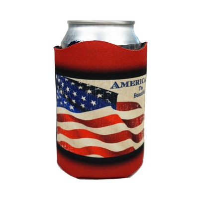 Premium Full Color Dye Sublimation Collapsible Foam Wave Top Can Insulators