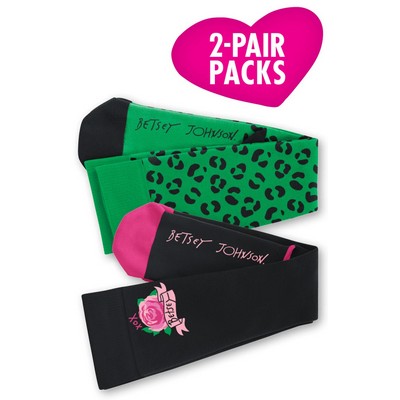 Cureology™ Koi™ Betsey Johnson Leopard Flora Compression Socks (2 Pack)