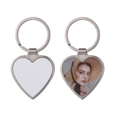 Personalized Heart Shape Metal Car Keychain