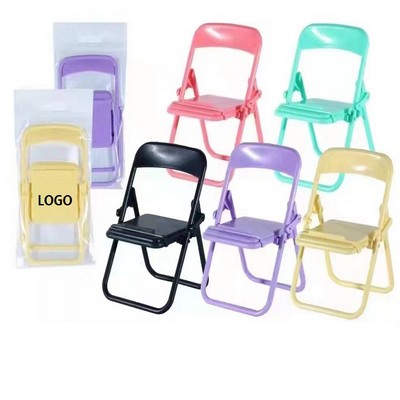 Mini Folding Chair Style Cell Phone Stand