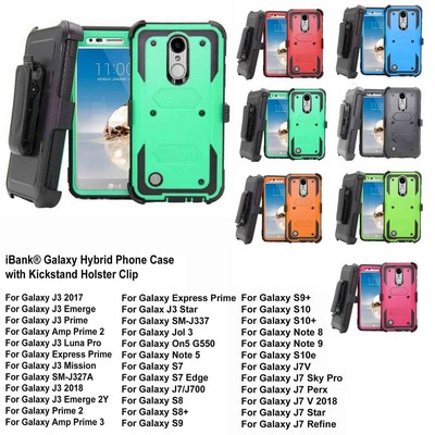 Kidder Galaxy A15 Shockproof Case with Belt Clip and a Kickstand (Mint)