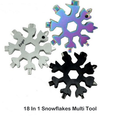 18-In-1 Snowflake Multi Tool Stainless Steel Wrench