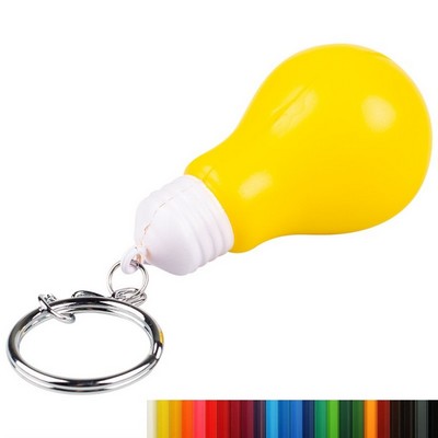 Foam Light Bulb Stress Ball Keychains