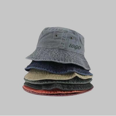 Unisex Cotton Hat Outdoor Packable Fishing Bucket Hat