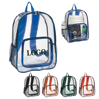 Clear Backpack With Reinforced Straps