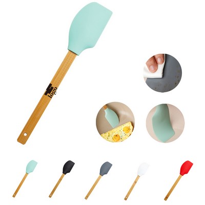 Wooden Handle Silicone Baking Cake Cream Spatula