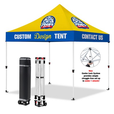 10' X 10' Pop Up Tent Kit w/Steel Frame( Dye Sublimation Canopy)