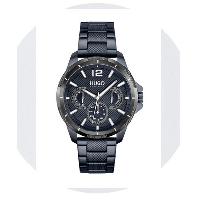 Hugo Boss® Gentleman's Sport IP Dark Blue Watch w/Blue Dial