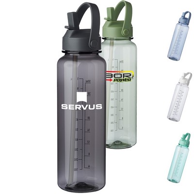 Water Bottle with Measurements 40 oz