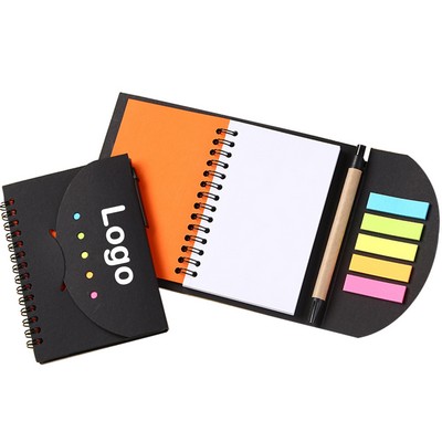 Kraft Paper Cover Notebook with Pen Sticker