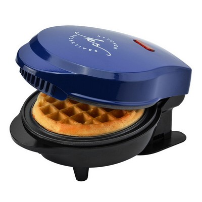 Kitchen Selectives Mini Cobalt Blue Electric Waffle Maker