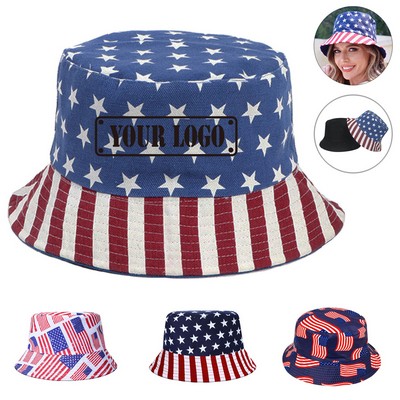 American Flag Bucket Hats