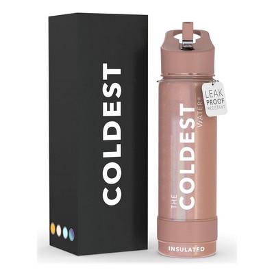 Coldest Sports Bottle With Standard Mouth Straw Lid 24 oz