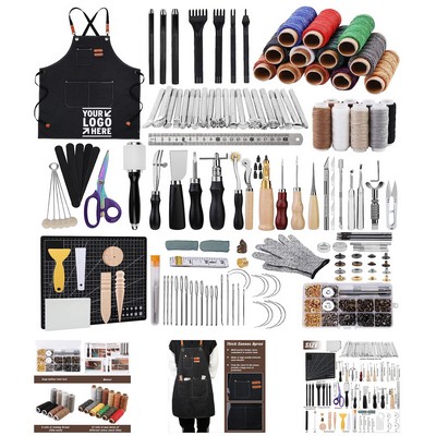 308 Pieces Leather Crafting Tools and Supplies Kit