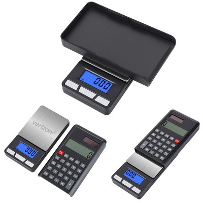 LCD Digital Kitchen Scale w/Solar Calculator