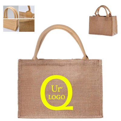 Waterproof Jute Tote Handbag