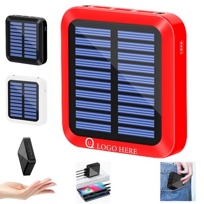 10000Mah Portable Solar Power Bank Flashlight