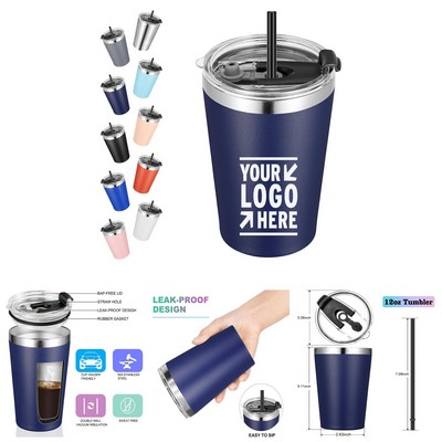 12 oz Stainless Steel Insulated Travel Mug