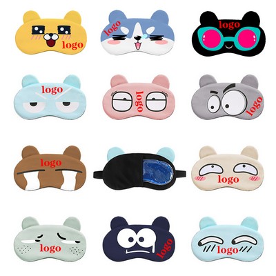 Cute Soft Cartoon Eye Mask With Ice Pack