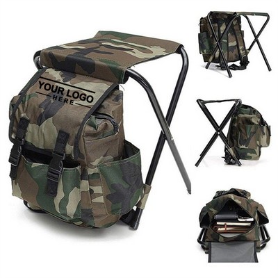 3-in-1 Foldable Fishing Chair with Cooler Backpack Feature