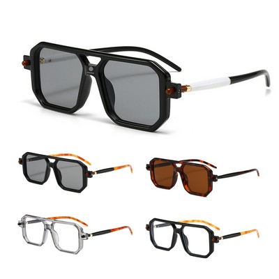 Trendy Aviator Retro Sunglasses