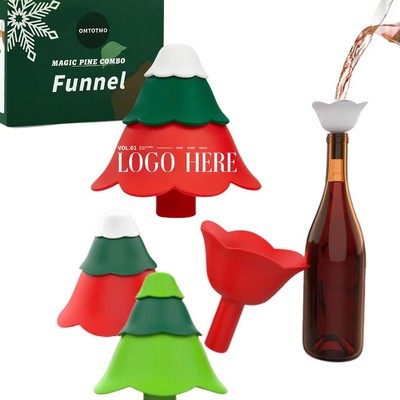 3 Sizes Of Christmas Tree Silicone Funnel Set