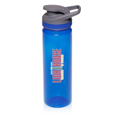 Plastic Sports Water Bottles with Flip Lid 22 oz