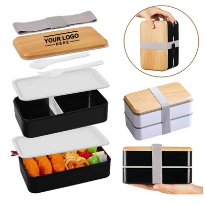 Leakproof Bento Box With Two Dividers