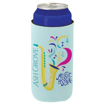 Collapsible Full Color 16 Oz. Neoprene Can Cooler