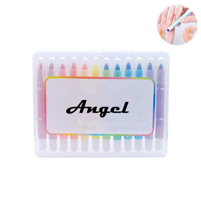 12 Pcs Smooth Watercolor Rainbow Twistable Crayon