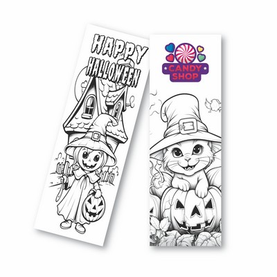 Happy Halloween Coloring Bookmark