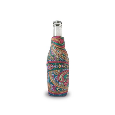 Full Color Zipper Neoprene Bottle Coolie