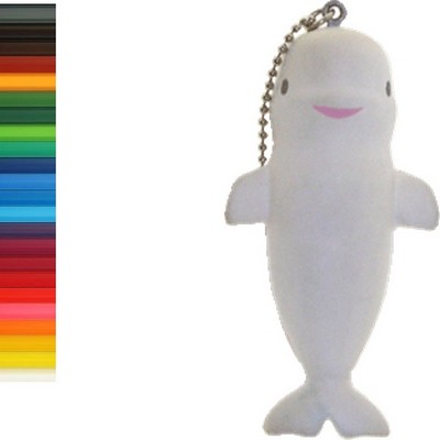 Beluga Stress Reliever Keychain