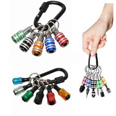 6PCS Keychain Extension Bar Aluminum Alloy Screwdriver