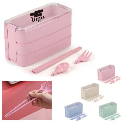 3-In-1 Compartment Lunch Box Set