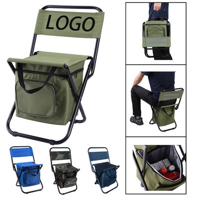 Portable Foldable Outdoor Camping Cooler Chair